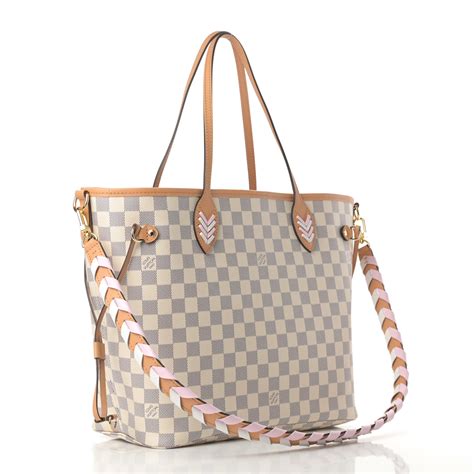 louis vuitton neverfull mm azur|Louis Vuitton Neverfull braided strap.